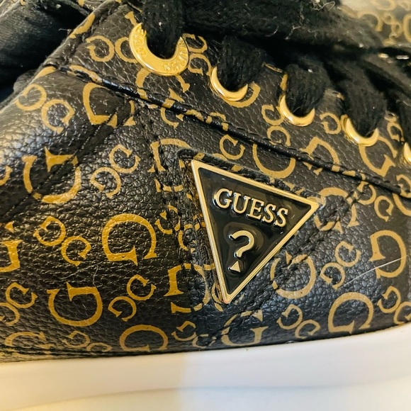 GUESS Black and GOLD Sneakers - Picture 10 of 15
